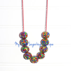 School Bling Cord Necklace