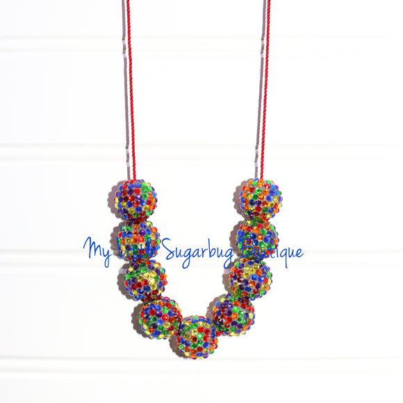 School Bling Cord Necklace