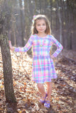 Easter Plaid Cord Necklace