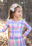Easter Plaid Cord Necklace