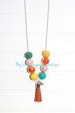 Painted Pumpkins Cord or Tassel Necklace