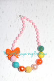 Painted Pumpkins Chunky Necklace