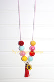 Pocket Full of Flowers Tassel Necklace