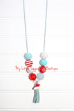 Mint Vintage Santa Tassel Necklace