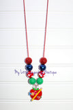 Schoolyard Fun Apple Cord Necklace