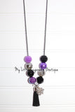 Spiderweb Charm Tassel Necklace