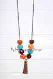 Fall Festival Cord or Tassel Necklace