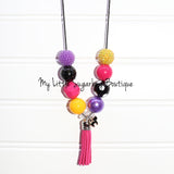 Spooky Cat Cord or Tassel Necklace