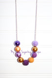 Purple&Mustard Cord Necklace