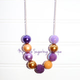 Purple&Mustard Cord Necklace