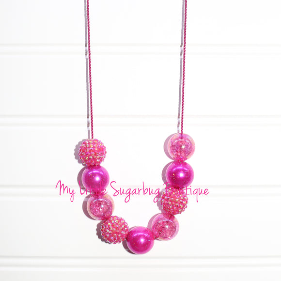 Hot Pink ReMix Cord Necklace