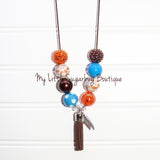 Thanksgiving Day Parade in BLUE Cord or Tassel Necklace