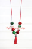 Christmas Truck Cord or Tassel Necklace