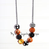 Funky Jack-O-Lantern Cord Necklace