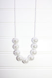 Solid White Pearl Cord Necklace