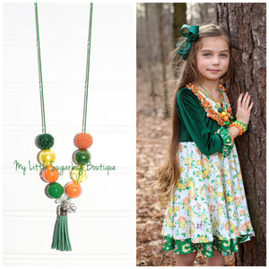 Lucky Charms Horseshoe Tassel Necklace