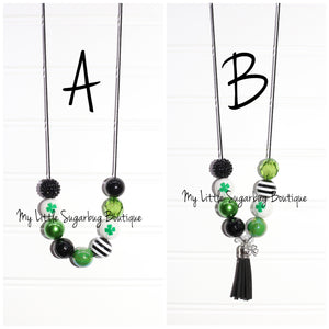 Lucky Clover Cord OR Tassel Necklace