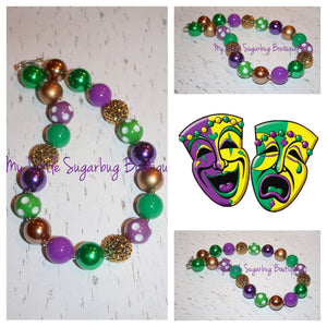 Mardi Gras Chunky Necklace