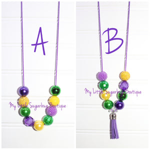 Mardi Gras Mambo Tassel OR Cord Necklace