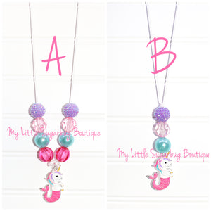 Mermicorn Cord Necklace OR 3-Bead Necklace