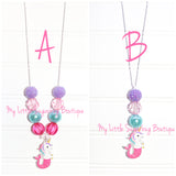 Mermicorn Cord Necklace OR 3-Bead Necklace