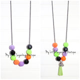 Neon Halloween Cord or Tassel Necklace