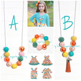 Painted Pumpkins Cord or Tassel Necklace