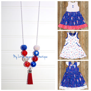 Patriotic Party Tassel Necklace