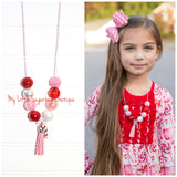 Peppermint Party Tassel Necklace