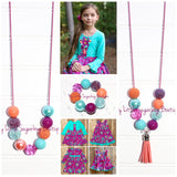 Plum Harvest Cord or Tassel Necklace