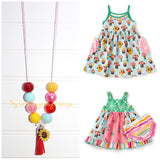 Pocket Full of Flowers Tassel Necklace