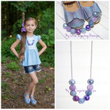 Purple&Blue Cord Necklace