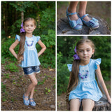 Purple&Blue Cord Necklace