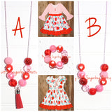 Rose Are Red Cord OR Tassel Necklace