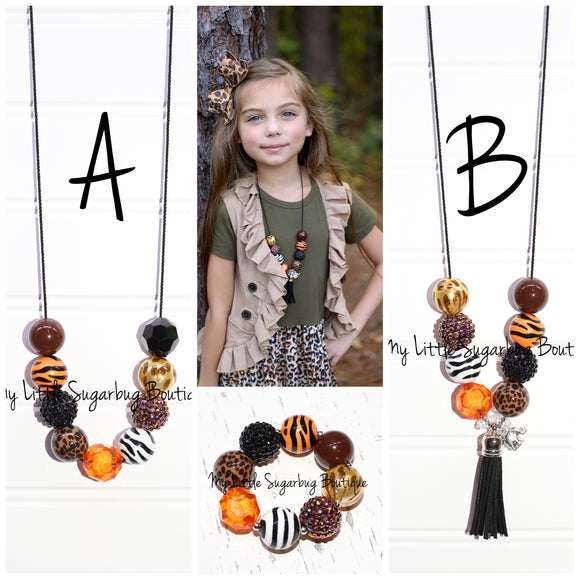 Safari Cord or Tassel Necklace