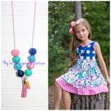 School Books Tassel Necklace