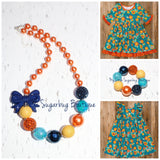 Thanksgiving Day Parade Floral Chunky Necklace
