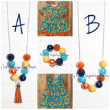Thanksgiving Day Parade Floral Cord or Tassel Necklace