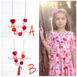 Valentine Roses Cord OR Tassel Necklace