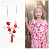 Valentine Roses Cord OR Tassel Necklace