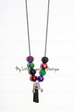 Witch Sisters 3 Bead Tassel Necklace