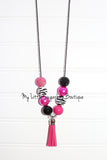 Zebra Tassel Necklace