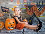 Funky Jack-O-Lantern Cord Necklace