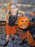 Funky Jack-O-Lantern Cord Necklace