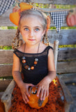 Funky Jack-O-Lantern Cord Necklace