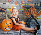 Funky Jack-O-Lantern Cord Necklace